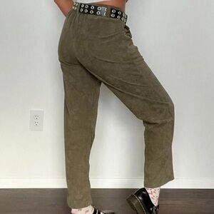 Green corduroy Halara pants
